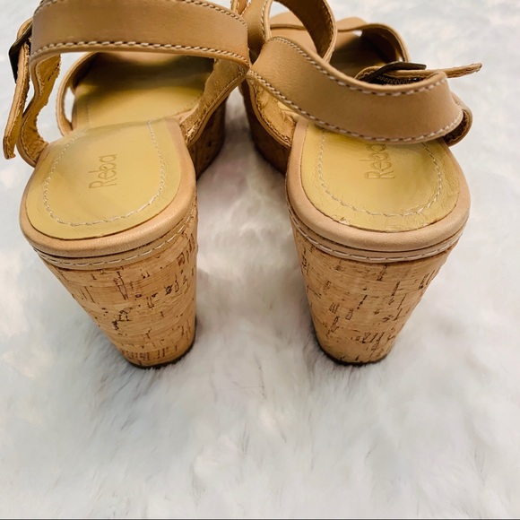 Reba Cork Wedge Sandals - Picture 5 of 7